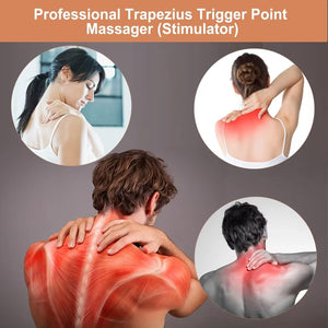 Catalpau Trapezius Trigger Point Stimulator, Deep Tissue Massager for Neck Back and Shoulder Pain, Hand and Wrist Tight Stiff Release Tool, Relieve Feet and Leg Fatigue