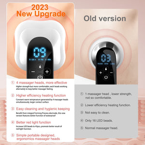 Upgraded Version 4 Massager Heads Cellulite Remover Massager Wireless Hand held Body Sculpting Machine for Belly, Waist, Arm, Leg and Butt