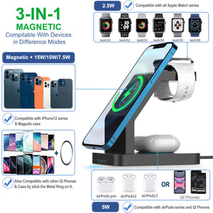 Catalpa U 3 in 1 Wireless Charging Station 20W Fast Magnetic Charging Station