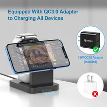 Load image into Gallery viewer, 3 in 1 Wireless Charging Station 20W Fast Magnetic Charging Station