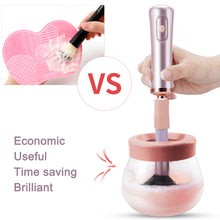 Load image into Gallery viewer, Electric makeup brush cleaner dryer automatic cosmetic brush spinner ink shaker